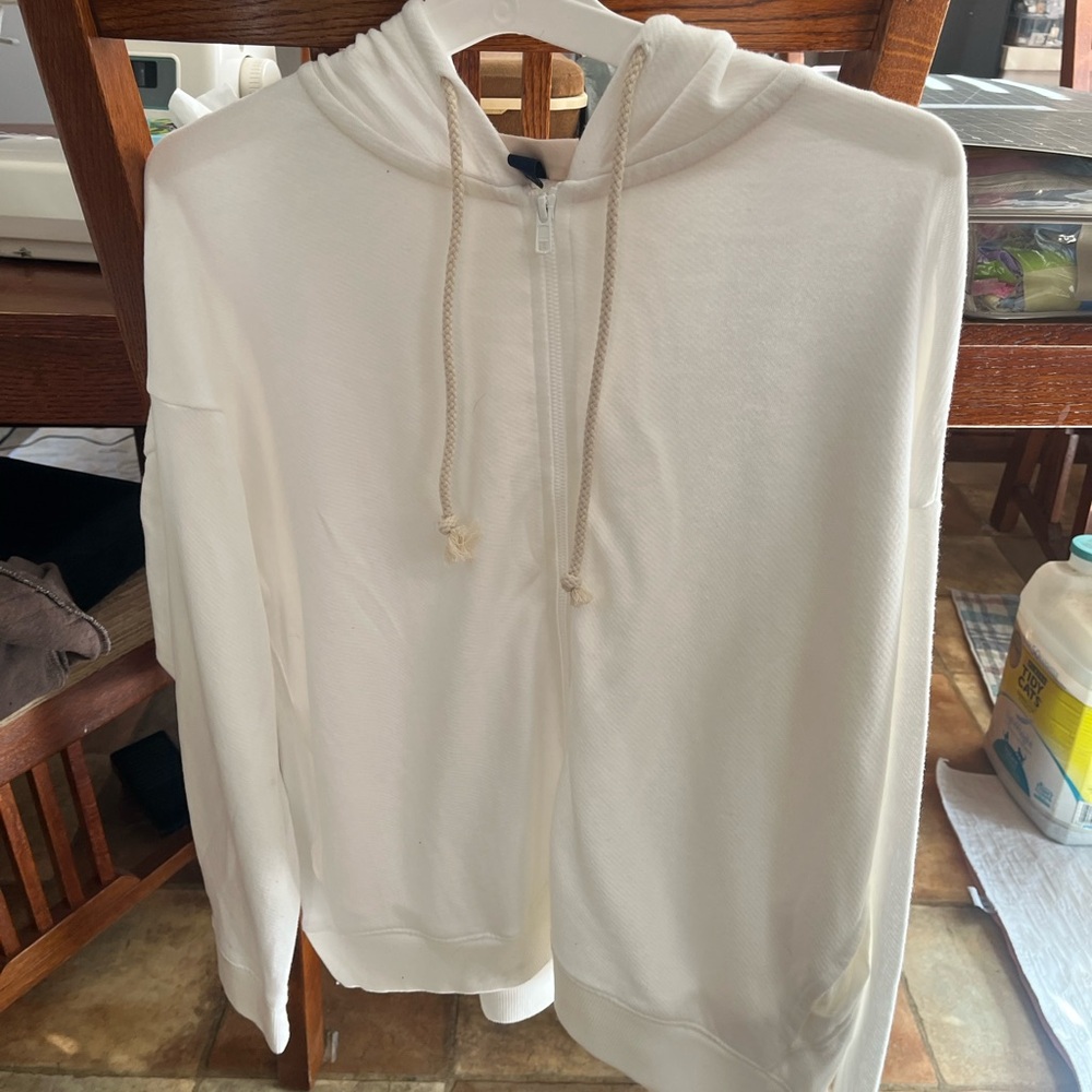 Universal Thread Men's Zip Up Cream Sweater